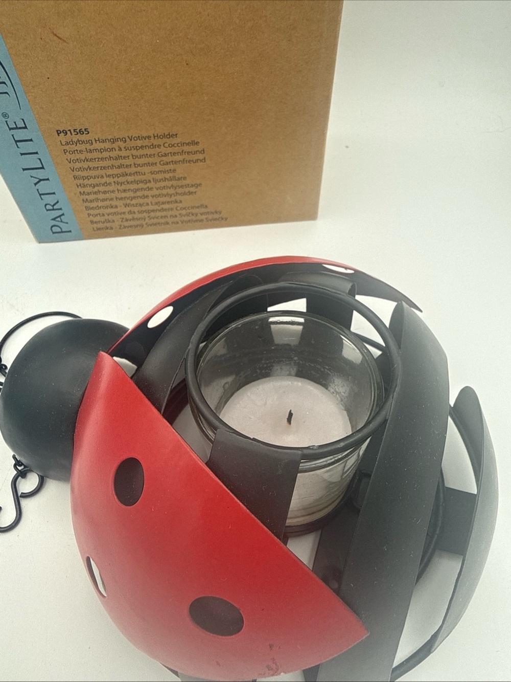 PARTYLITE Ladybug P91565 Hanging votive candle holder - Picture 4 of 9